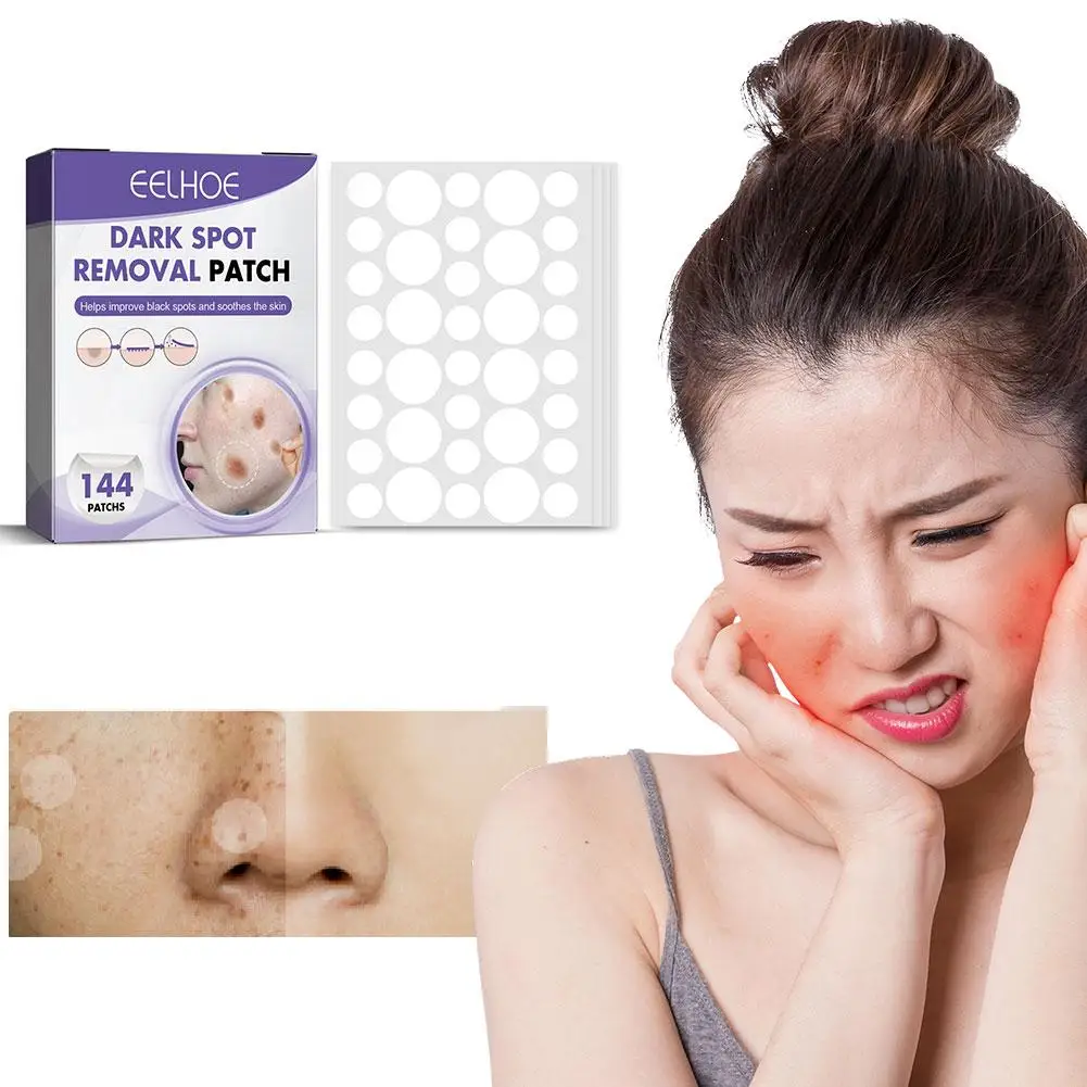 144 Stück/1 Box Gesichtspflaster für Glatte Haut Verbesserte Reinigung Schwarze Essentielle Pflege Frauen Gesichtshaut-Pflaster Aufhellung von Flecken – Detail 9