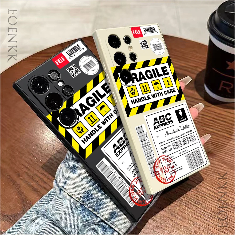 Express Form Tag Pattern Phone Case for Samsung Galaxy Note 10 20 Lite S25 S24 S23 S22 S21 S20 Ultra FE Plus 5G protect Cover