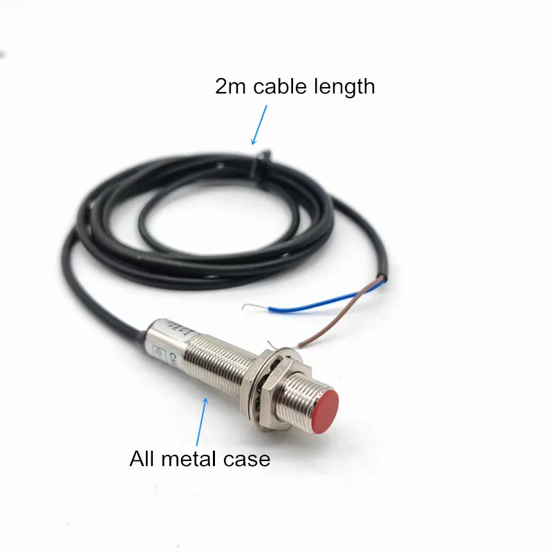 CHUX M12 AC 220V Cylinder Type Inductive Proximity Sensor Switch NO/NC 2 Wires IM12-2-ACA Flush Shiled Mounting