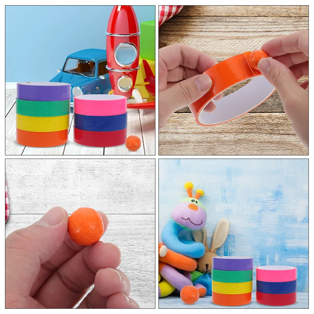 

Sticky Ball Colored Adhesive Decompression Tapes For Stress Relief Time Saving Easy Operation Colorful Balls Tapes Leisure