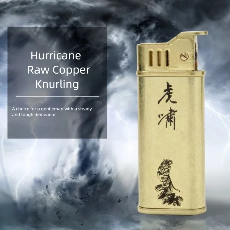 

Оригинальная керосиновая зажигалка с медным тиснением и ретро-резьбным креативным рисунком, ветрозащитная прикуриватель на один клик