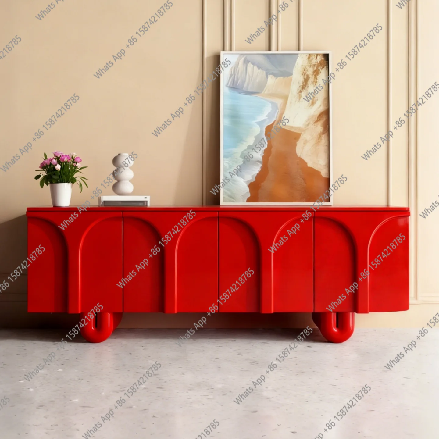 

Cream wind baking paint, side cabinets, entrance entryway cabinets, shoe cabinets, storage, decorative light luxury furniture