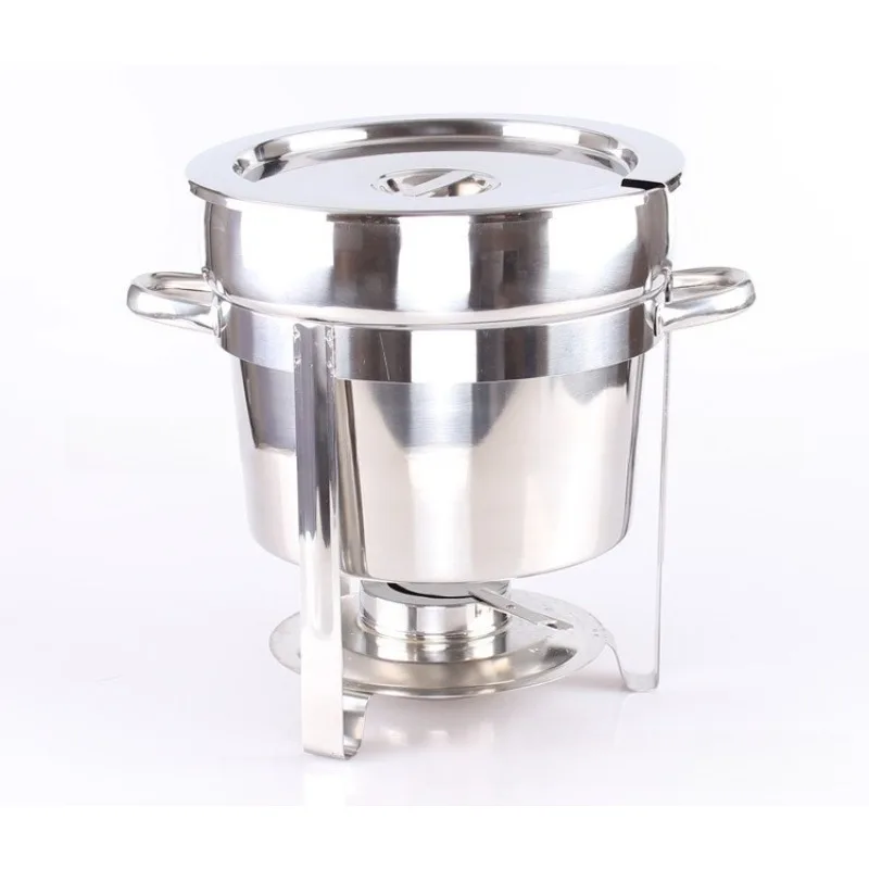 11-Liter stainless steel self-service soup stove with electric heating plate