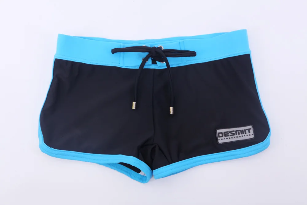 Summer 2024 New Men\'s Flat Angle Swimming Trunks Fashionable Wide Brimmed Low Waisted Solid Color Beach Swimming Trunks Y2K