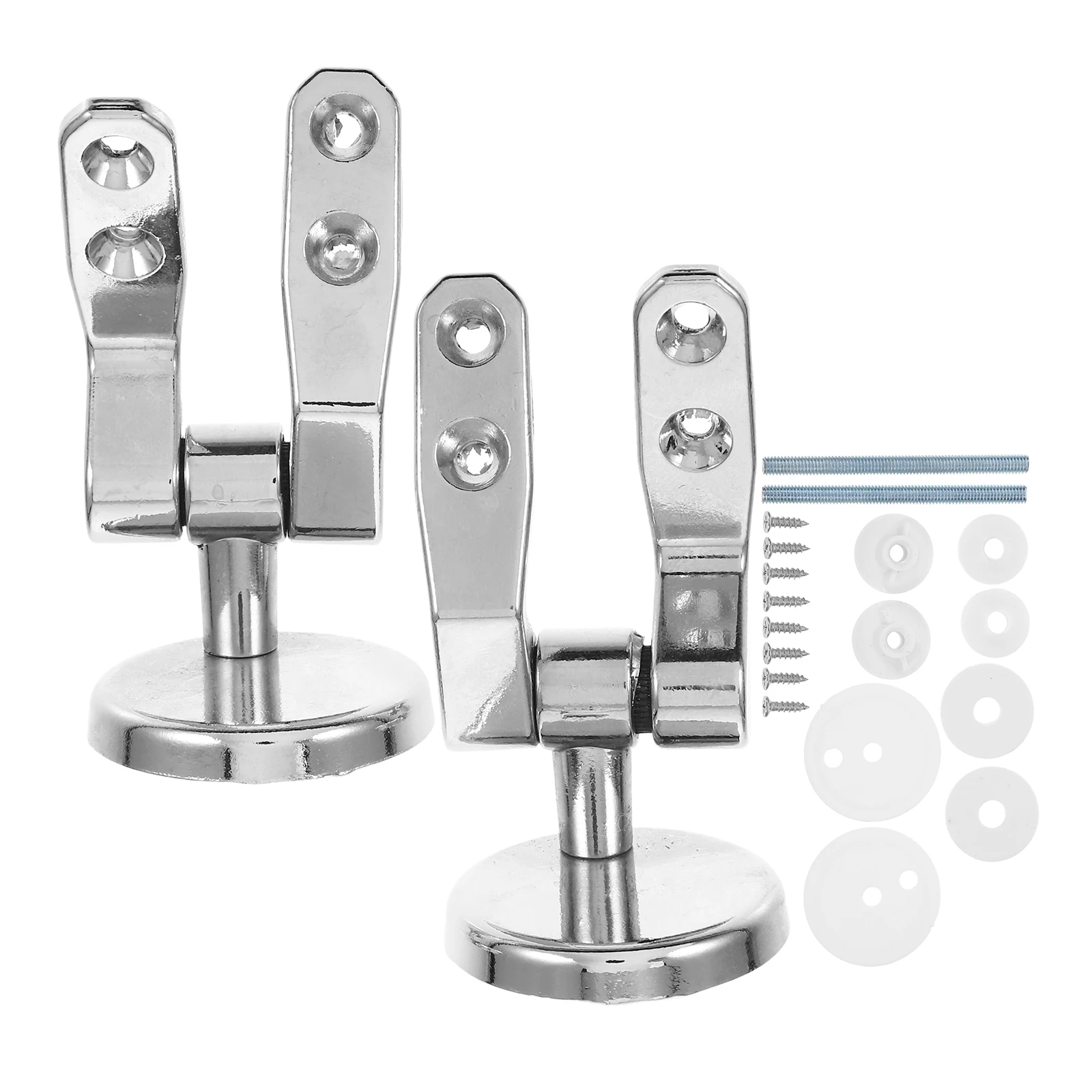

Toilet Seat Lid Hinges Zinc Alloy Soft Close Replacement Dampers Screws Bolts Bracket Compatibility Sturdy Smooth