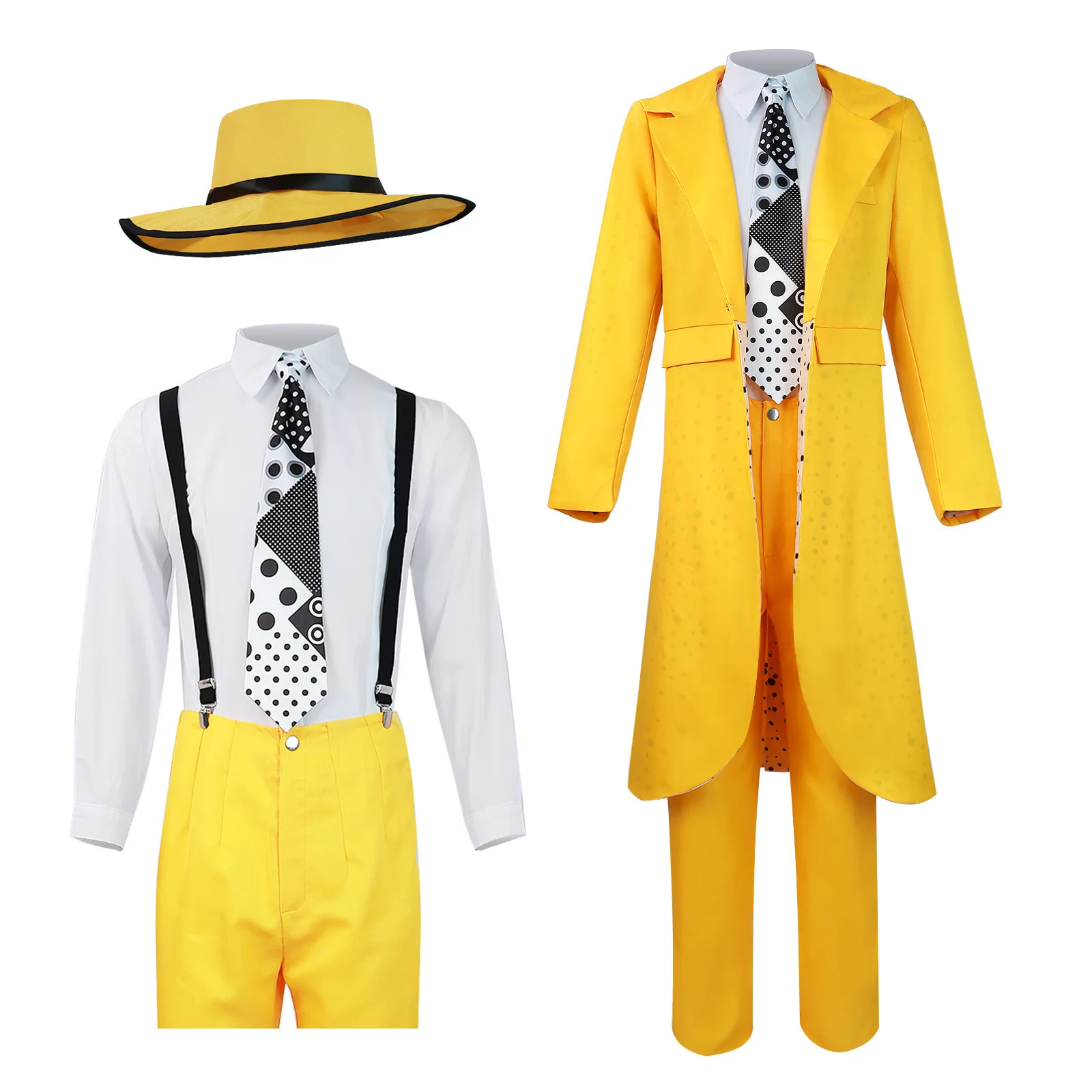 

The Mask Jim Carrey Cosplay Suit Halloween Costume Mask Man Cosplay Suit Suit