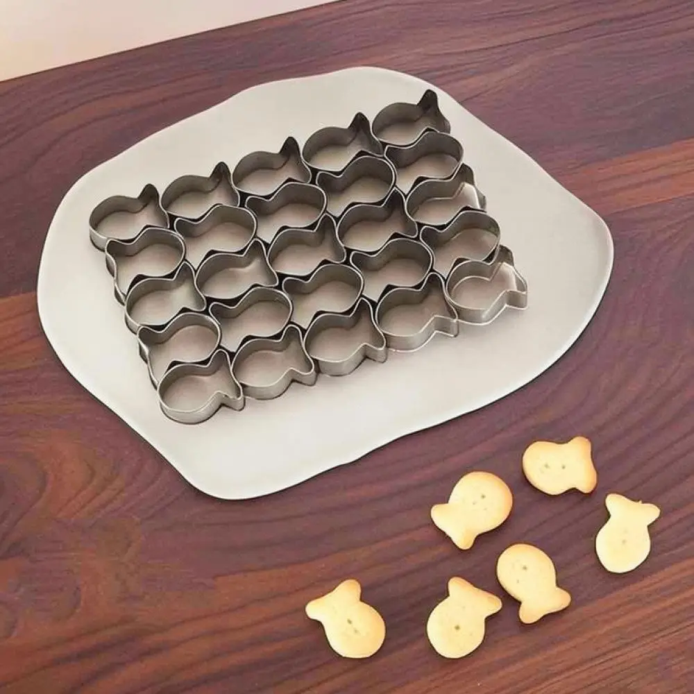Durable Fish Shape Biscuit Press Cookie Cutter Baking Mold For Kn Kitchen Pastry Making Tool Essentials