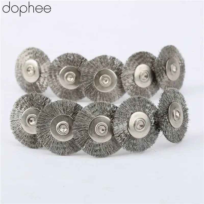 20pcs/set Dremel Accessories Stainless Steel Wire Wheel Brushes for Die Grinder Rotary Tools 22MM dophee