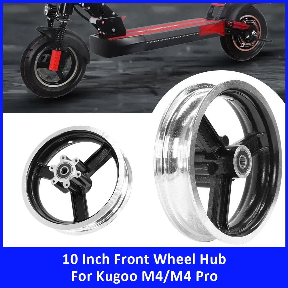 

Aluminum Alloy 10 Inch Front Wheel Hub Rim Replacement Parts for Kugoo M4 M4 Pro Wheel Tire Electric Scooter Accessories