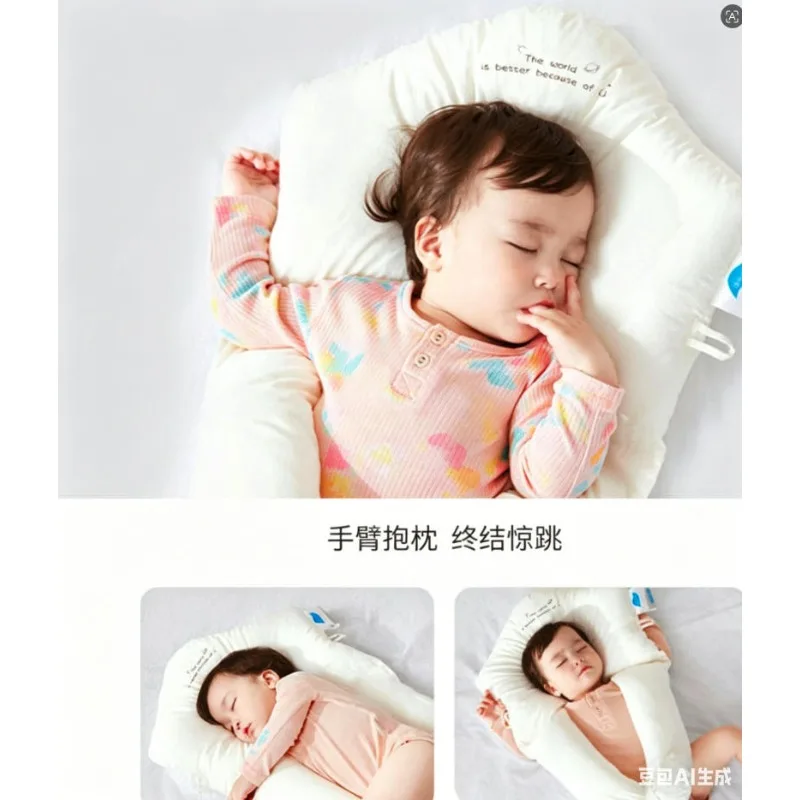 100-コットンベビー整形枕、心地よい枕、クラスaメモリーフォーム、新生児u字型ベビー枕、乳幼児枕