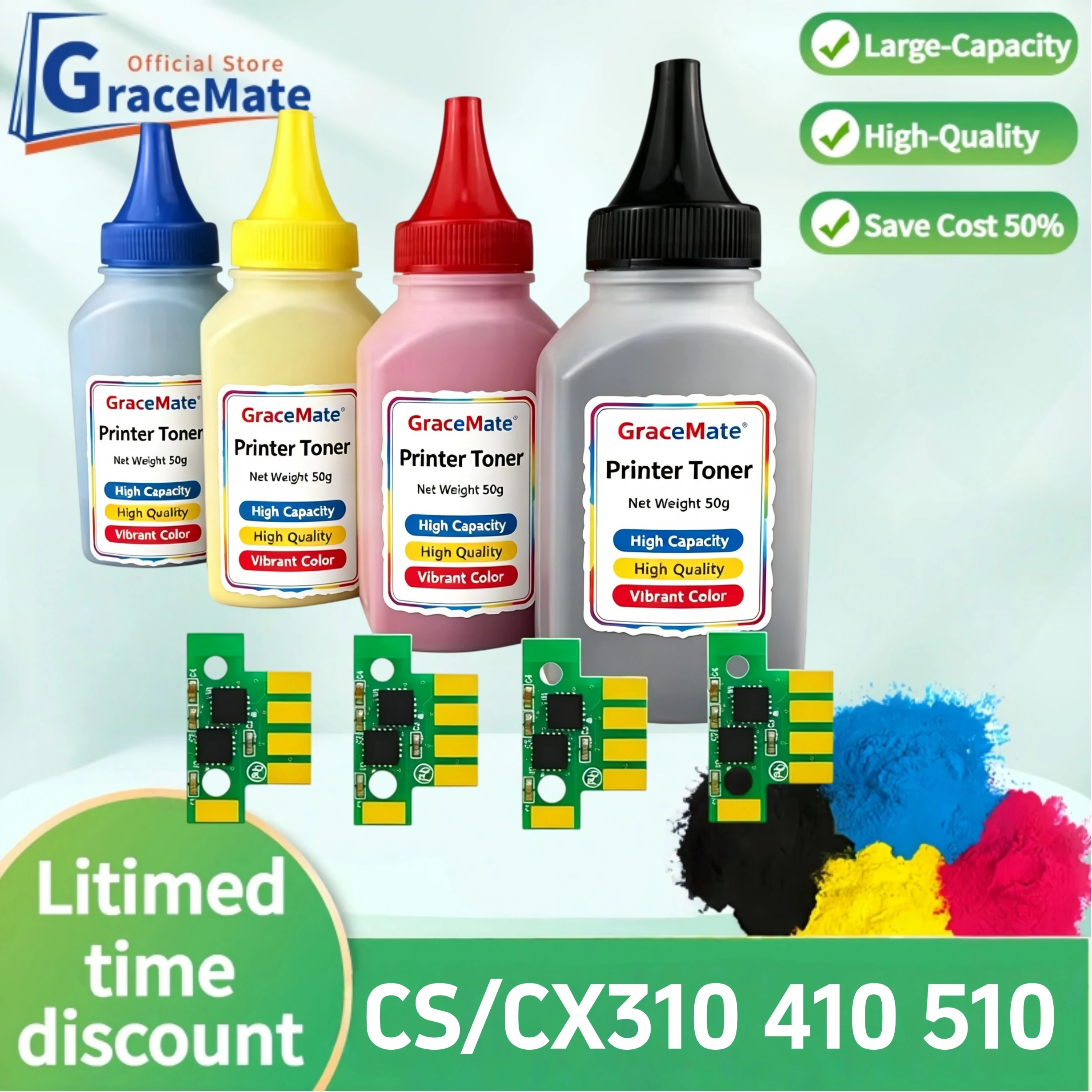 50g Toner chip powder for Lexmark CX310DN CX310N CX410 CX410DE CX410DTE CX410E CX510 CX510DE CX510DHE CX510DTHE CX310 CX410