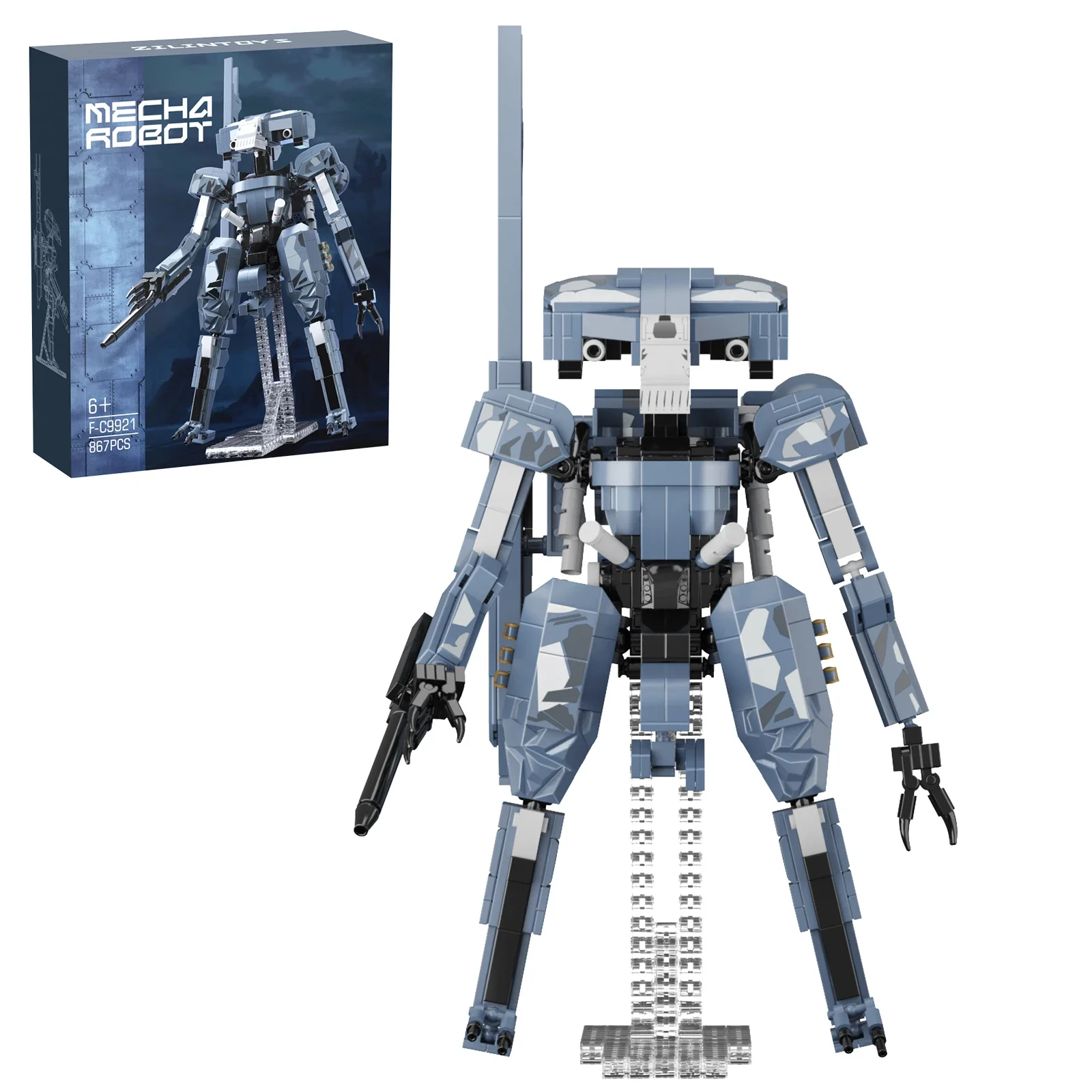 MOC Metal Gear Mech Robot Modello MGS Metalli Solidi Mecha Building Block Set Puzzle fai da te Giocattoli per bambini Regalo di compleanno 867 PZ