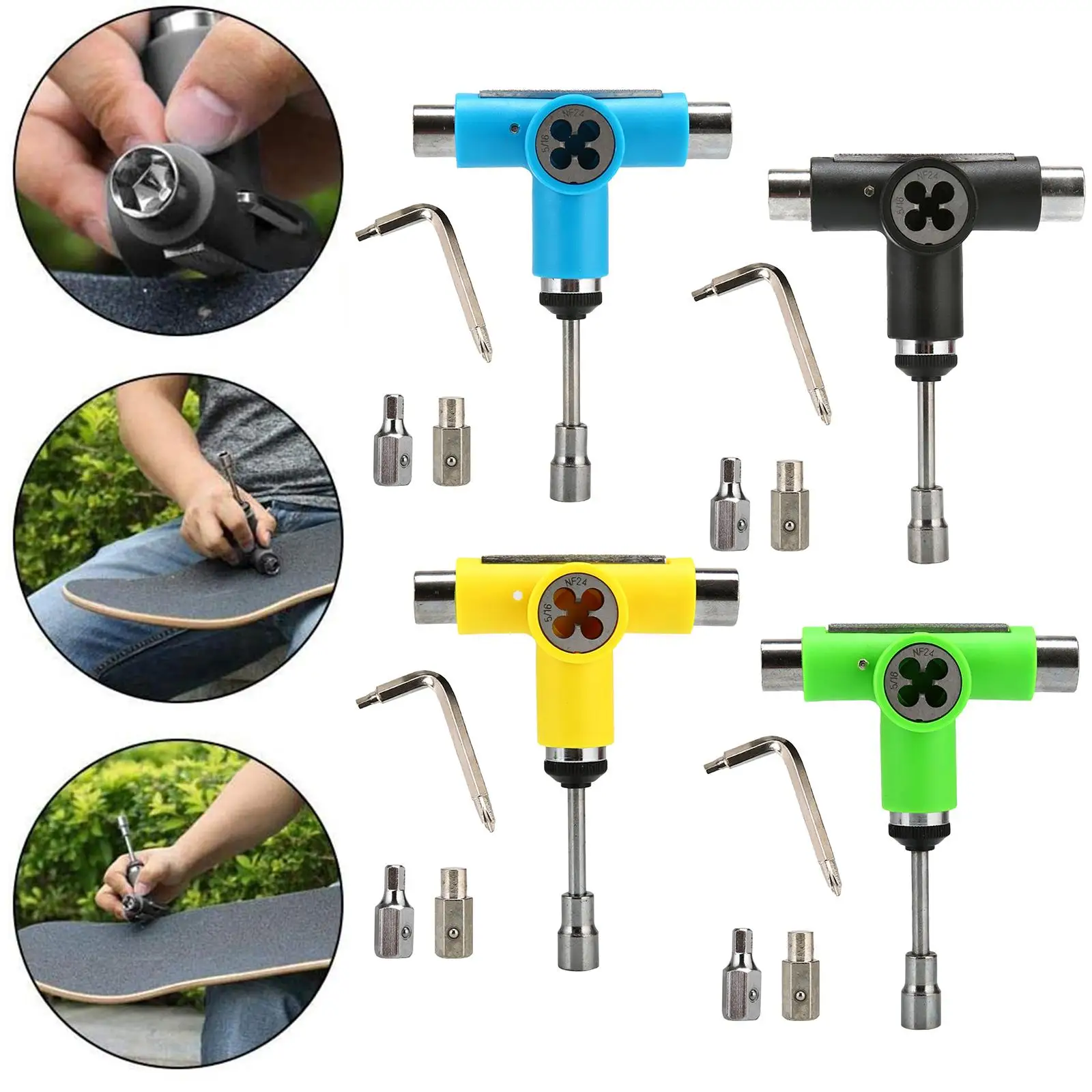 Skate Skateboard Tool, Multi-Function and Portable Skate Tool for Peny Borad and Longboard Screwdriver