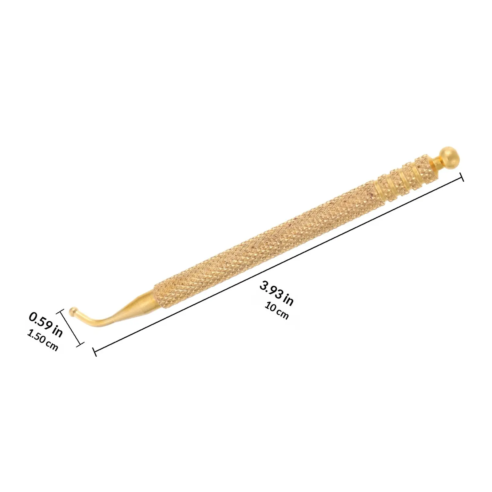 Copper Auricular Point Pen Golden Lightweight Portable Ear Acupuncture Point Probe Pain Relief Acupressure Tool Face Neck view 2