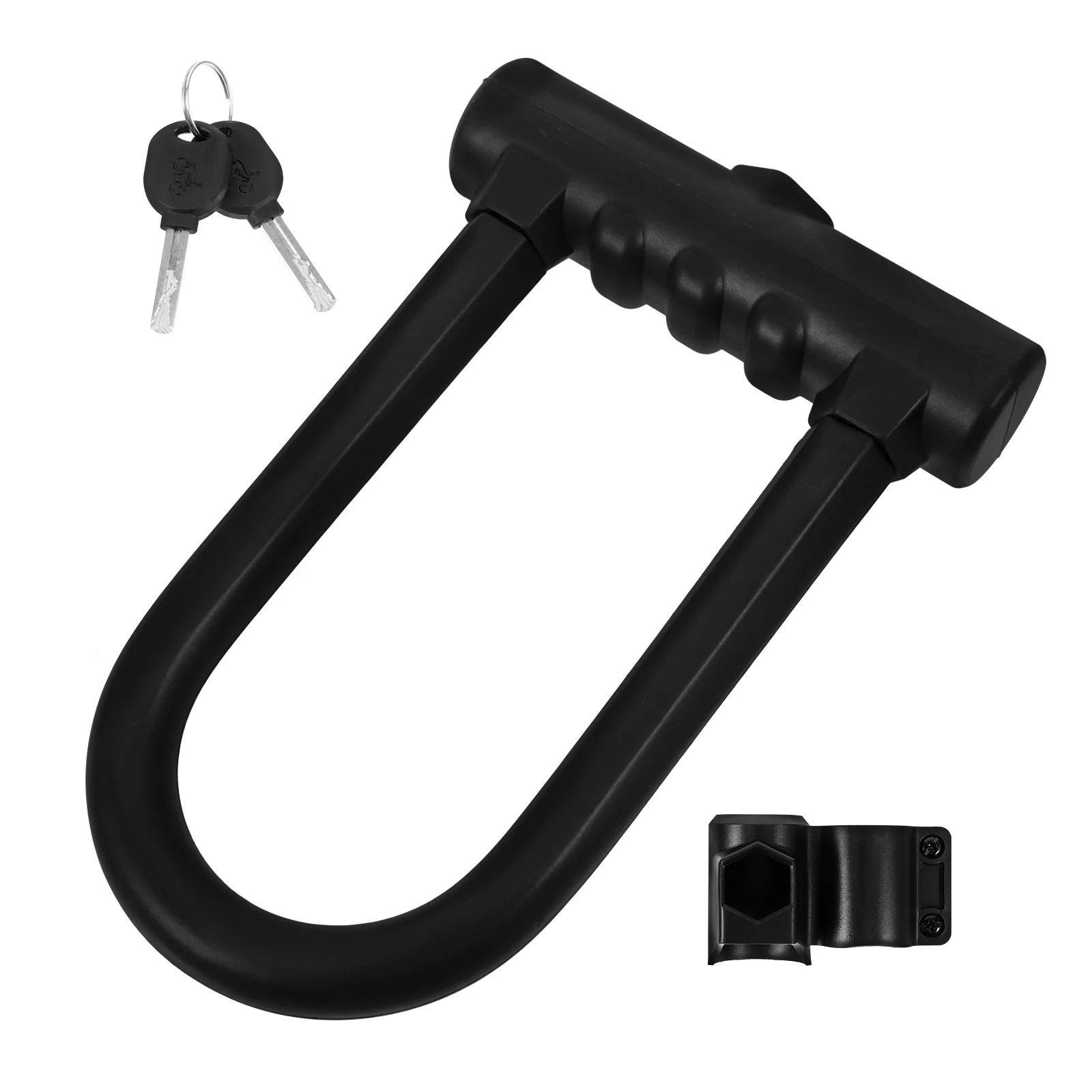 

U-Shaped Silicone Bike Lock Heavy Duty Anti-Cut Security For Bicycle Motorcycle Outdoor Mounting Wear-Resistant Waterproof