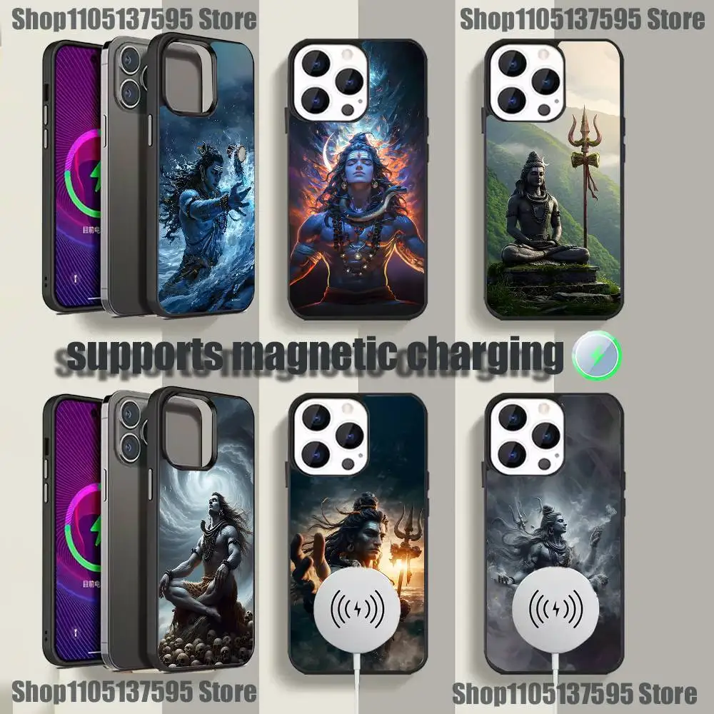

Lord Shiva Mahadev Of India Phone Case For iPhone 17,16,15,14,13,12,11,Pro,Max,Plus,Mini,SE4 Magnetic Magsafe Wireless Charging