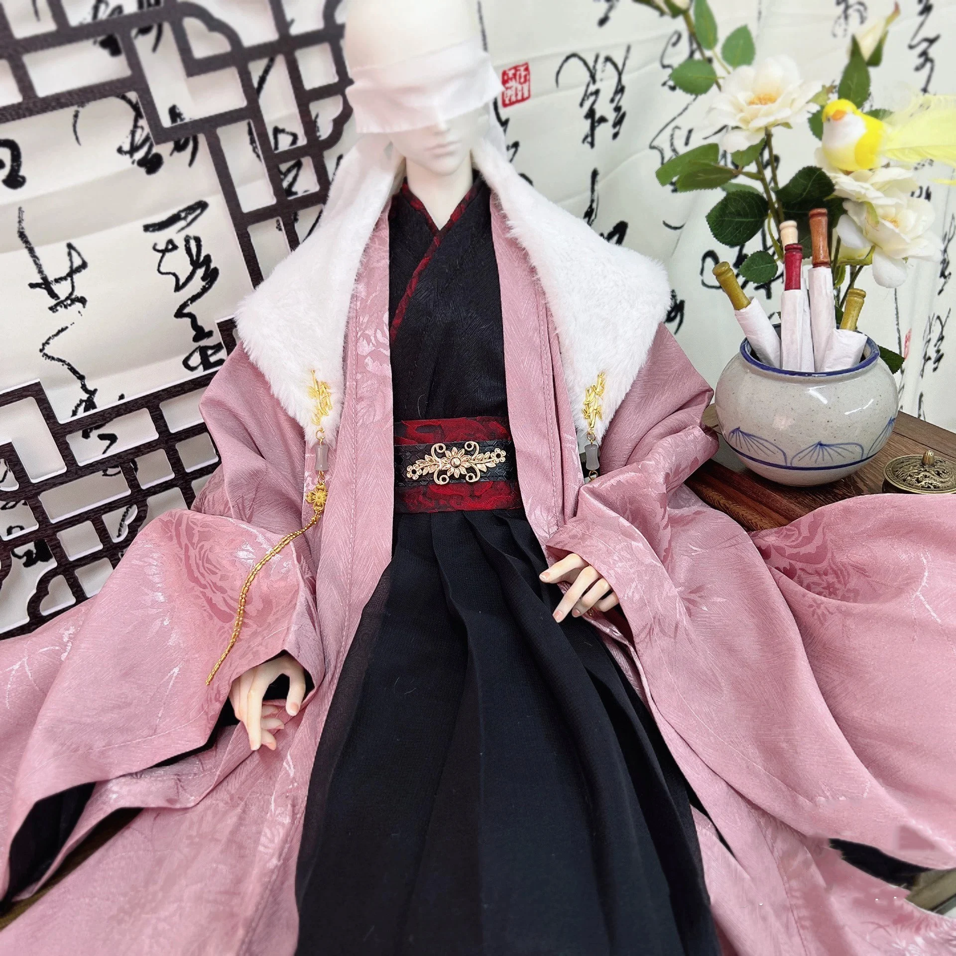 1/4 1/3 Scale BJD Clothes Ancient Costume Dress Hanfu Robe Samurai Outfit For BJD/SD MSD SD13 ID72 Uncle Doll Accessories A2128