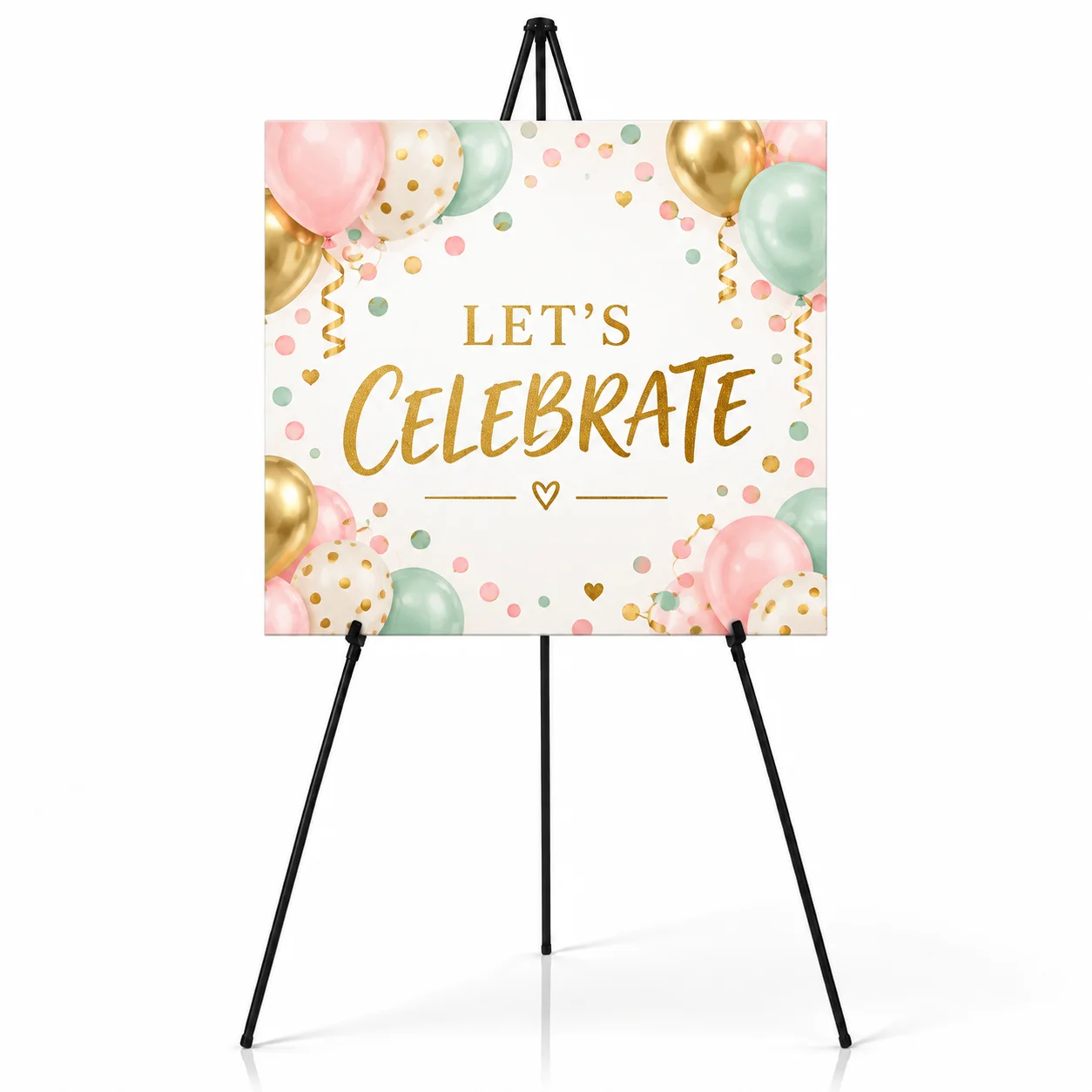 Event Black/White Easel Stand,Party Easel Stand,Celebration Easel Stand,Tripod Easel Stand,Sign Display Easel Stand,Wedding Board Holder For Welcome Signs,Banners,Photo Panels,Holiday Gathering Birthday Graduation Decor