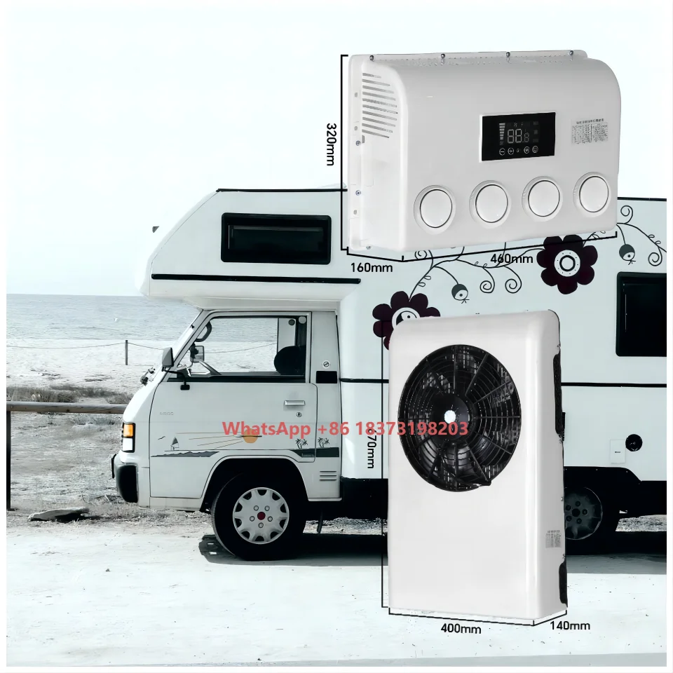 

Electric Split Truck Air Conditioner 24V AC.161.066 R134a 1800W Parking Cooler Rooftop AC Unit 12V Air Conditioner for Car Vans