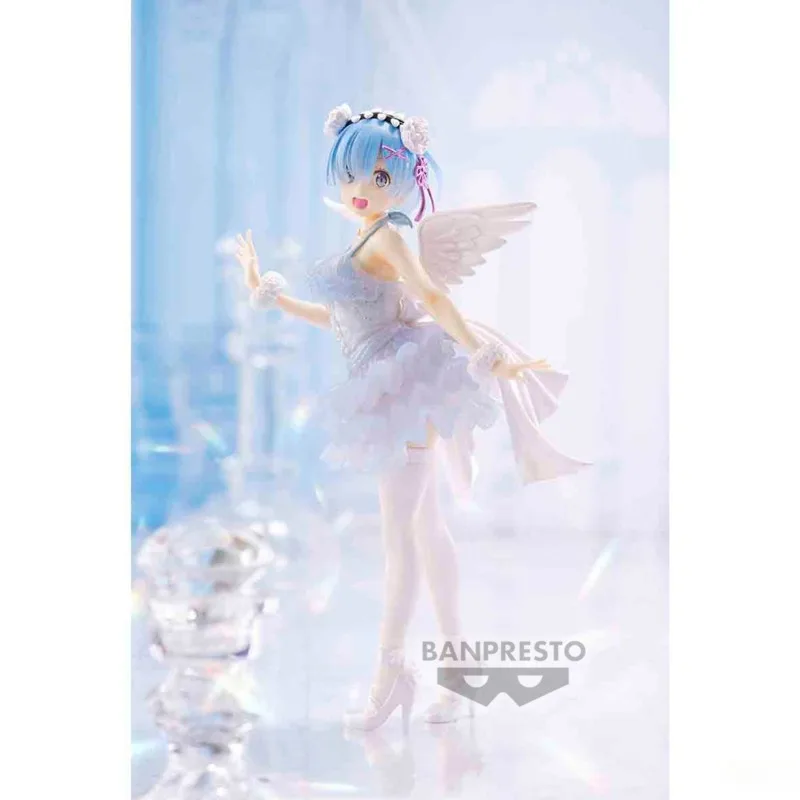 Bandai Genuine Banpresto Re:Life in A Different World From Zero Anime Figure Rem Ram Action Toys for Kids Gift Collectible Model