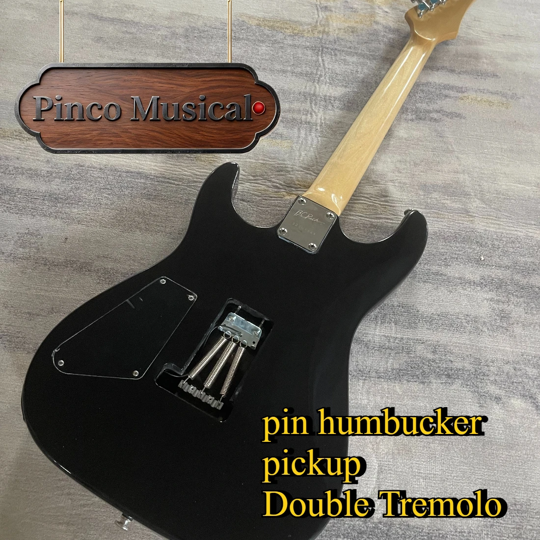 Shturl.c Graphic Offset Electric Guitar Pink Humbucker Pickups Double Tremolo Bridge 2020 Stage Metal Guitar