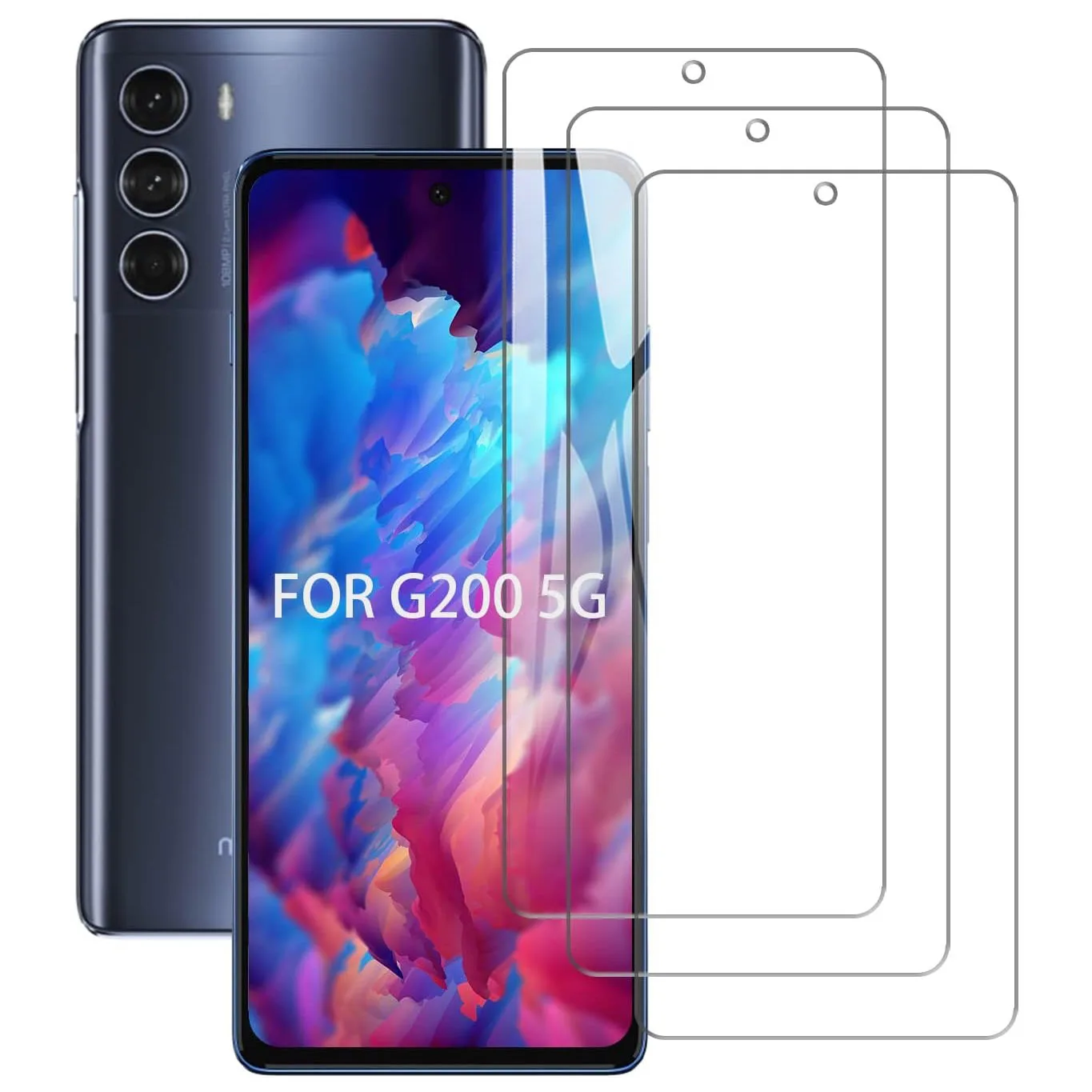 

3pcs Tempered Glass Screen Protectors For Motorola Moto G200 5G/Moto G100/Moto G100S Glass Film