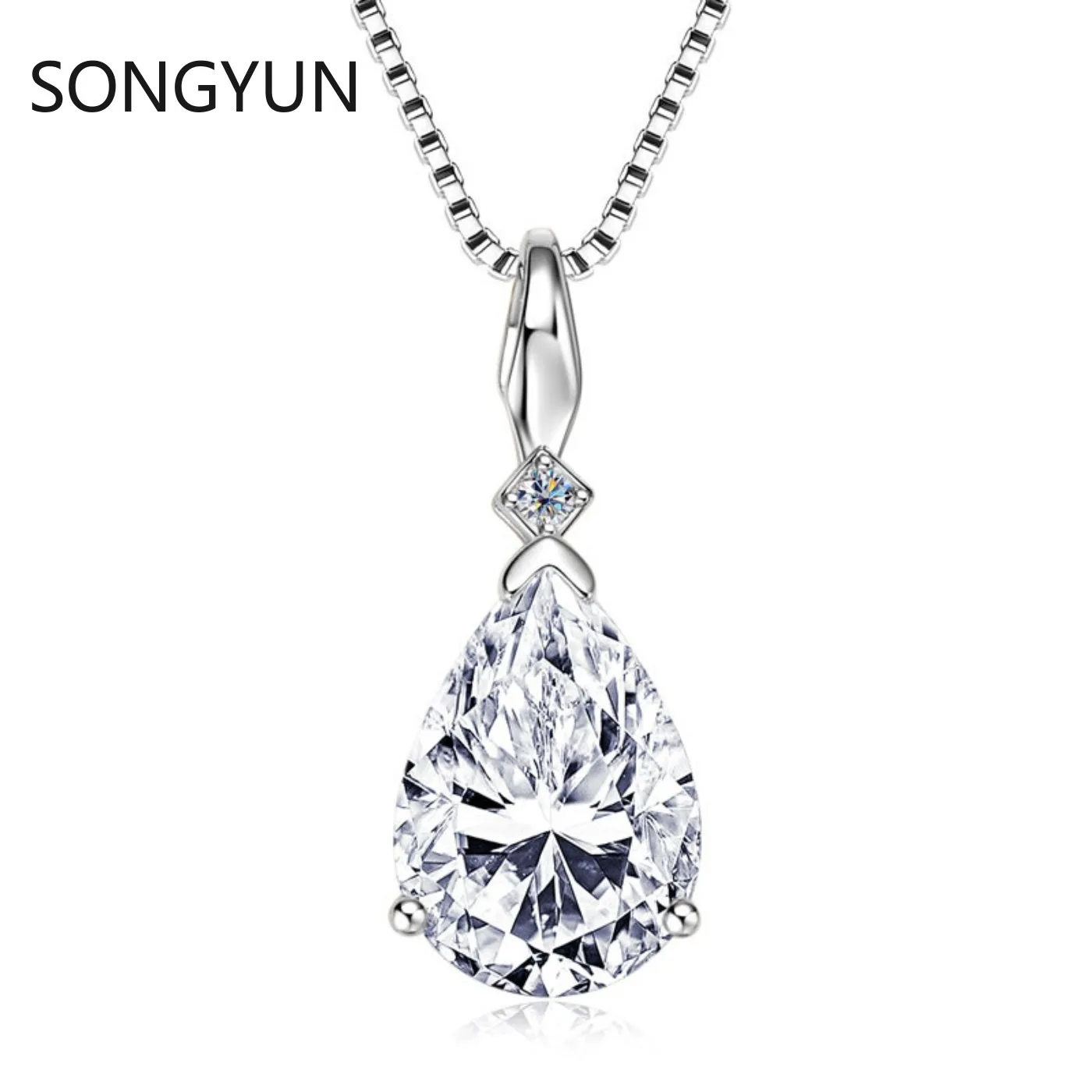 SONGYUN Luxury Jewelry 925 sterling silver Pendant Necklace Women GRA Certificated D Color Moissanite Diamond Necklaces Pendants