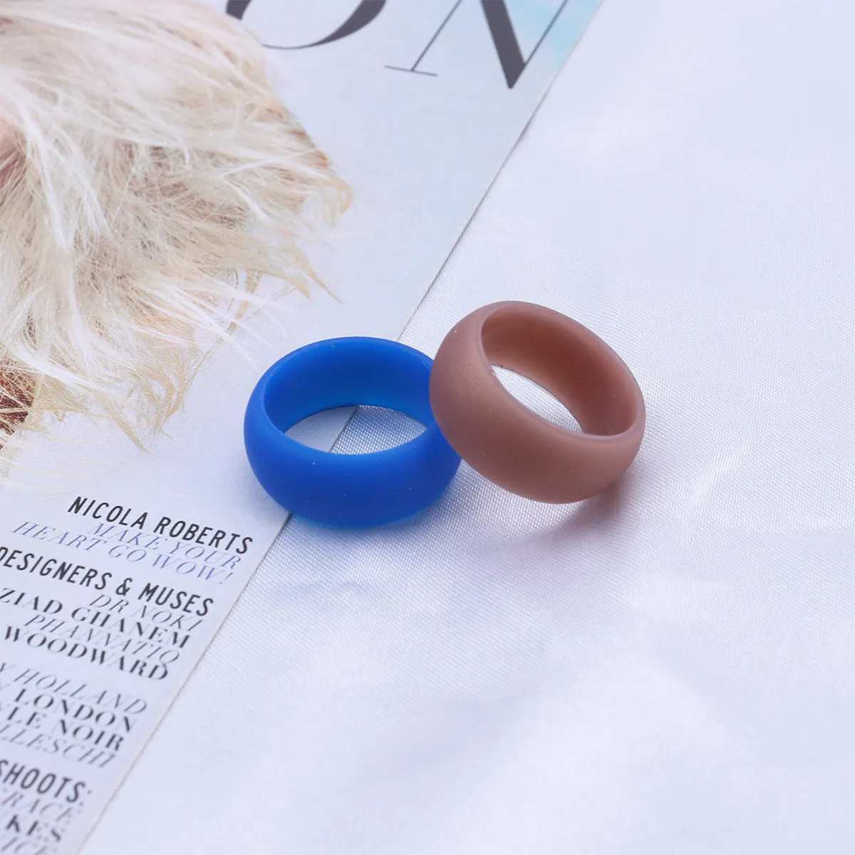 7Pcs Silicone Finger Rings Lightweight Sweat Resistant Non Slip Comfort Fit for Weight Lifting Trekking Climbing Construction