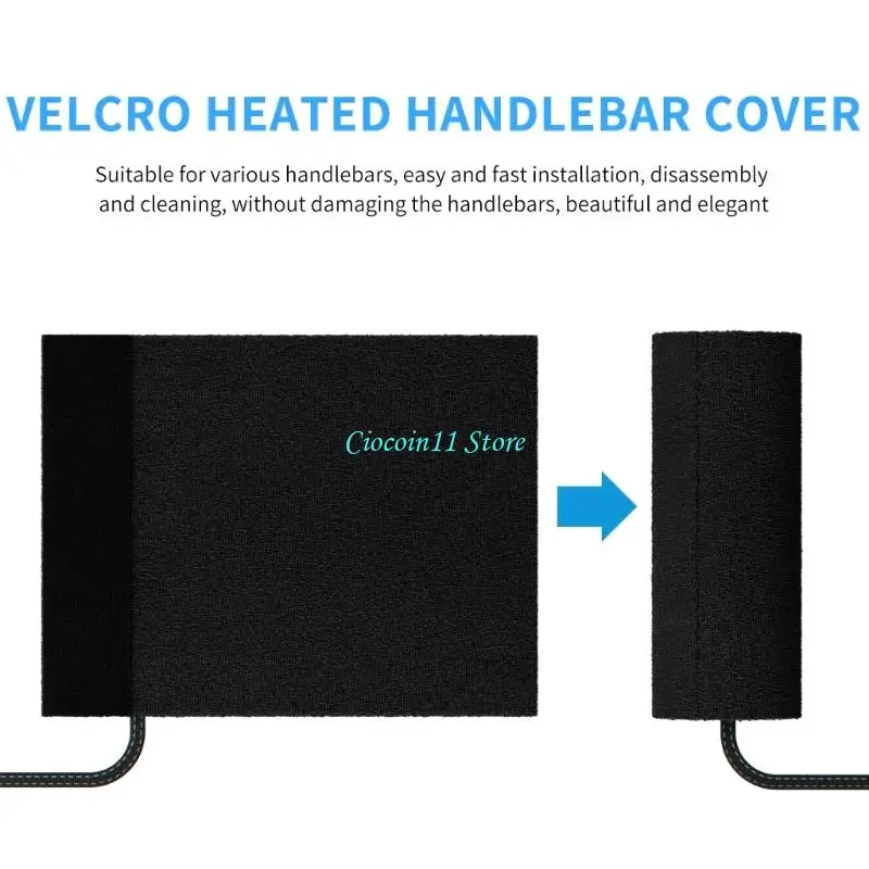 Y1UB Electric Bike Handle Warmer with Fast Heating Function Anti Tear Fabric Overheat Prevention for Scooters and Motorcycles