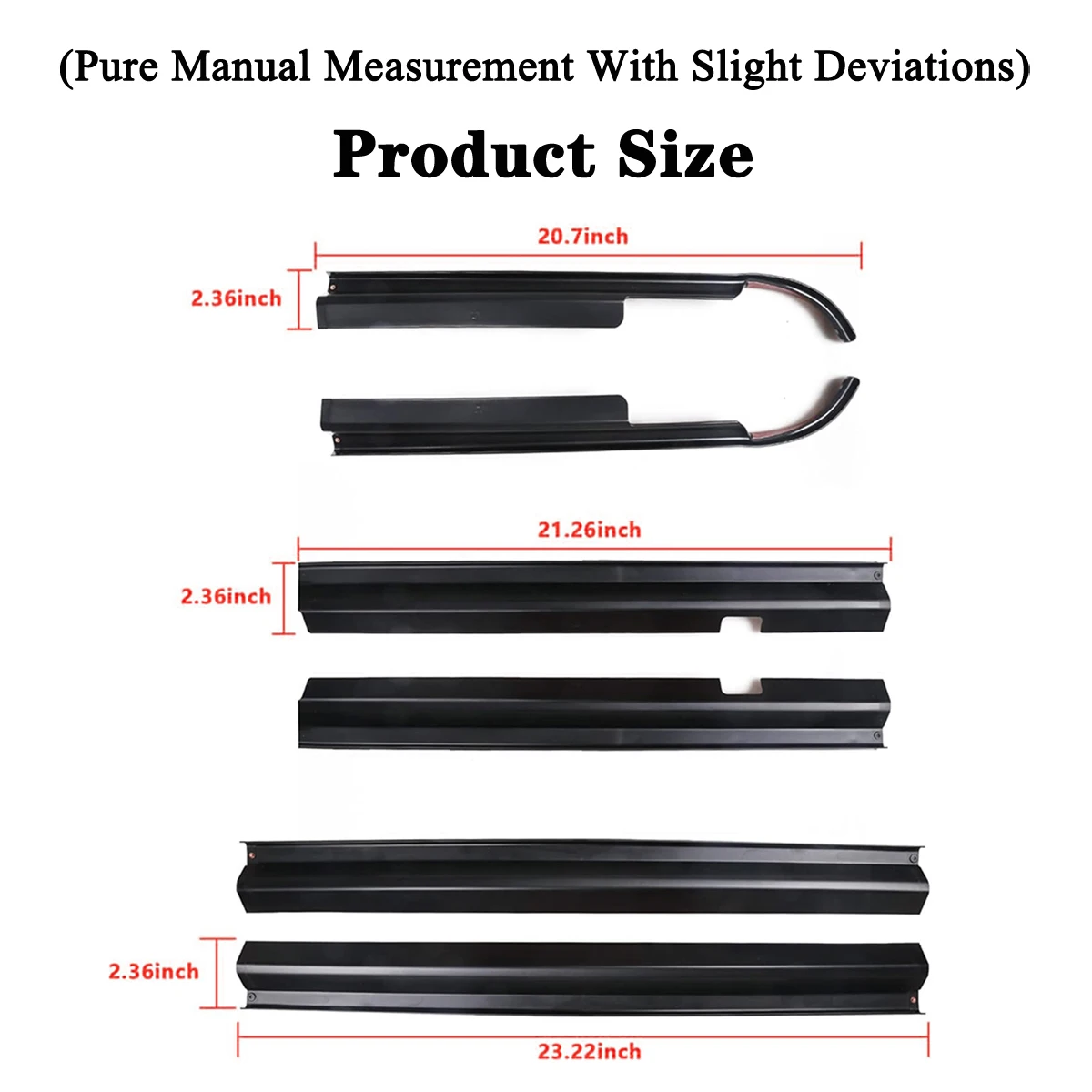 Car Window Hardtop Rain Gutter Extensions Rainwater Diversion Channel for Ford Bronco 2021 2022 2023 4-Door Exterior Accessories