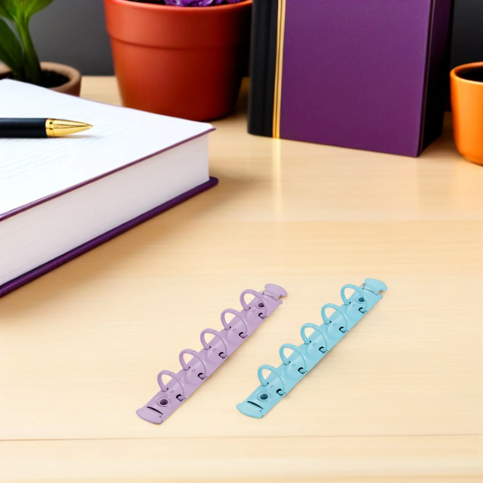 5 قطعة حلقات الموثق أوراق فضفاضة الملونة مشبك معدني مقاطع مقاومة للاهتراء كتاب خواتم DIY بها بنفسك دفتر البطاقات التعليمية