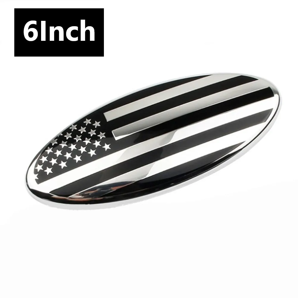 Exterior Accessories Oval Front Grille Emblem Aluminum Logo Car Front Grille Emblem For Ford For Ford Unique Design