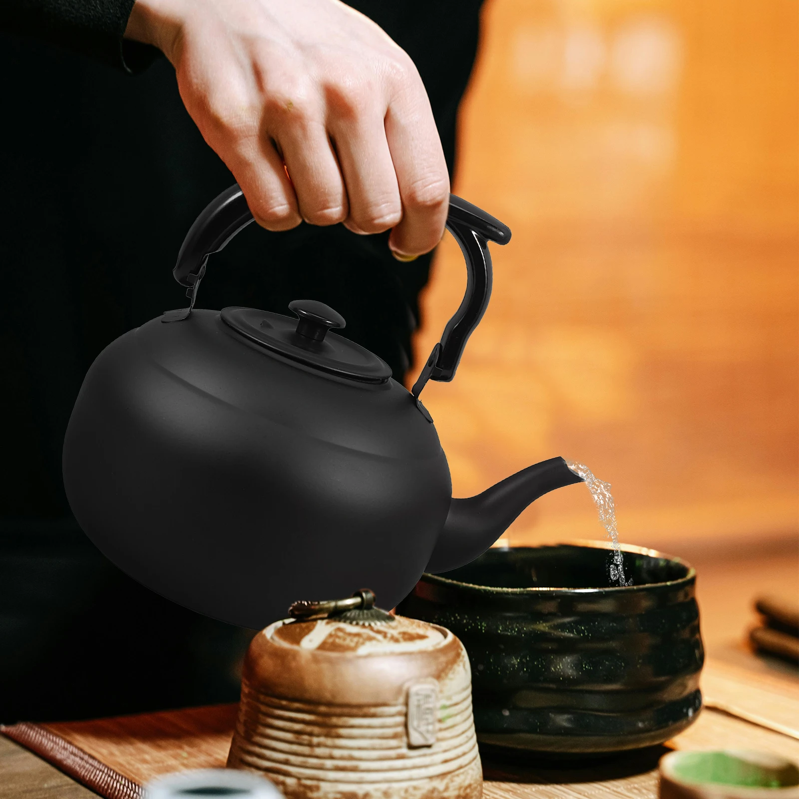 

Teapot Loose Leaf Kettle Stainless Steel for Stove Top Syringe Metal Small Kettles