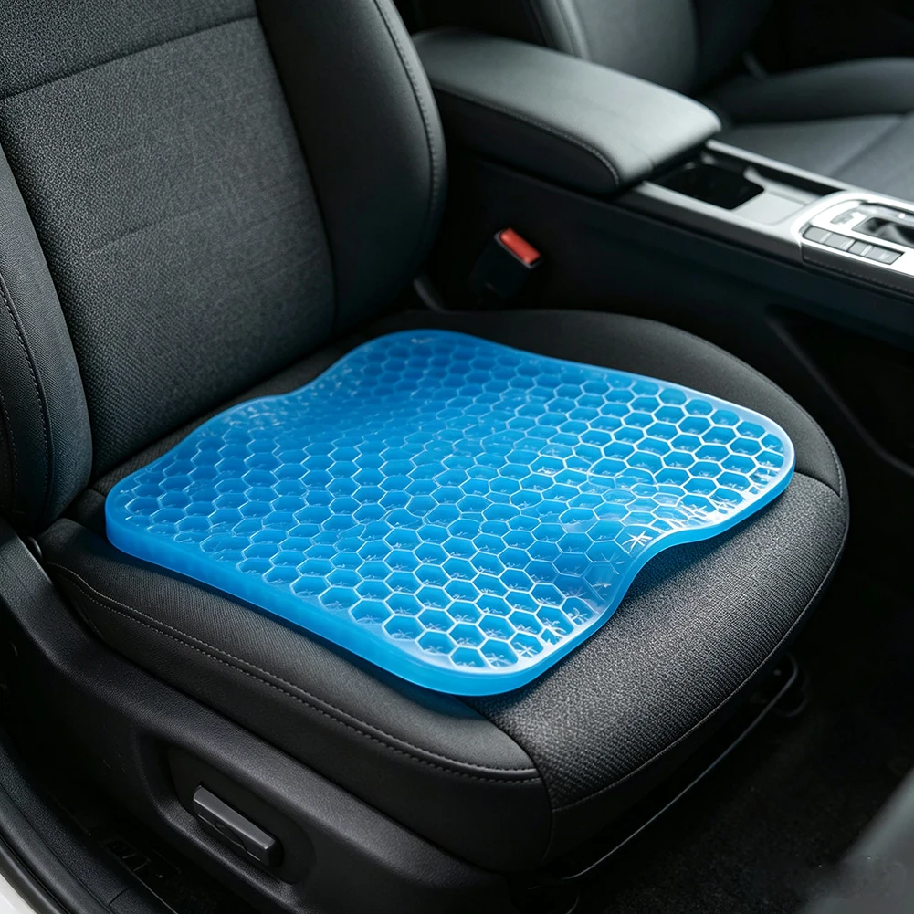 Gel Seat Cushion for Car, Cooling Cushion Breathable Honeycomb Design Absorbs Pressure Seat Cushion, Gel Cushion for Home Car