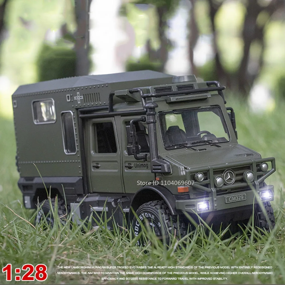 1:28 Camel Cup Land Rover Defender Modellauto Spielzeug Legierung Druckguss UNIMOG RV Geländewagen Sound Licht Türen geöffnet Kinder Geschenke – Detail 18