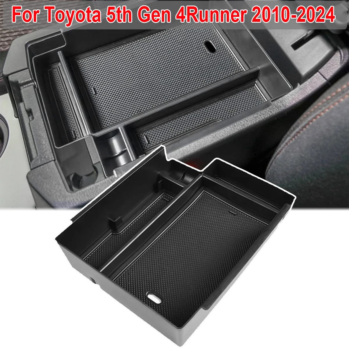 

Center Console Armrest Box Storage Tray Organizer Holder For Toyota 4Runner 5th Gen 2010- 2021 2022 2023 2024 Car Accessories