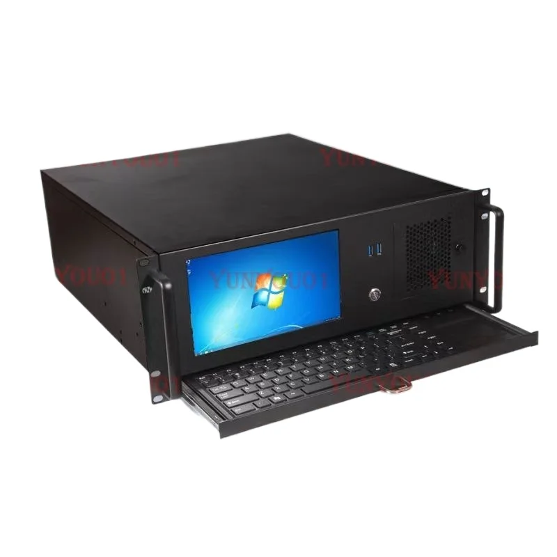 4U chassis 8.9-inch display screen with keyboard, touch and mouse integrated industrial control workstation server