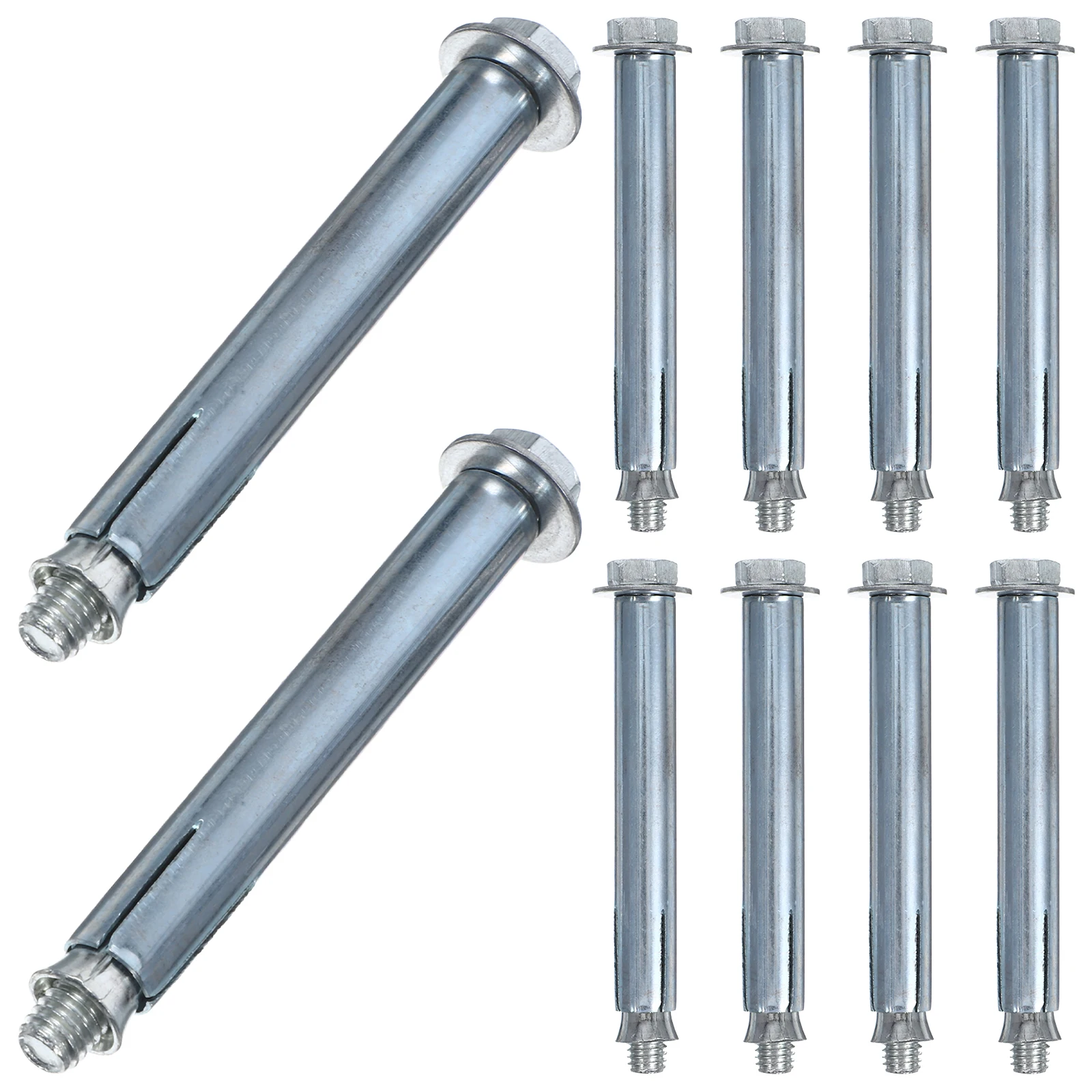 

10pcs Heavy Duty Expansion Bolts Carbon Steel Ground Lock Screws Concrete Deceleration Bumps Anchors Parking Blocks Wall