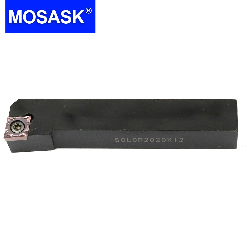 MOSASK SCLCR 공구 홀더, CNC 선반 외부 터닝 공구 홀더, 텅스텐 카바이드 인서트, 20mm, 16mm, 25mm, 12 mm 머시닝 커터