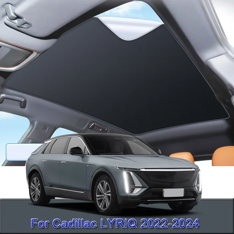 

For Cadillac LYRIQ 2022 2023 2024 2025 Car Electrostatic Adsorption Sunroof Sunshade Heat Insulation Skylight Sticker Accessory
