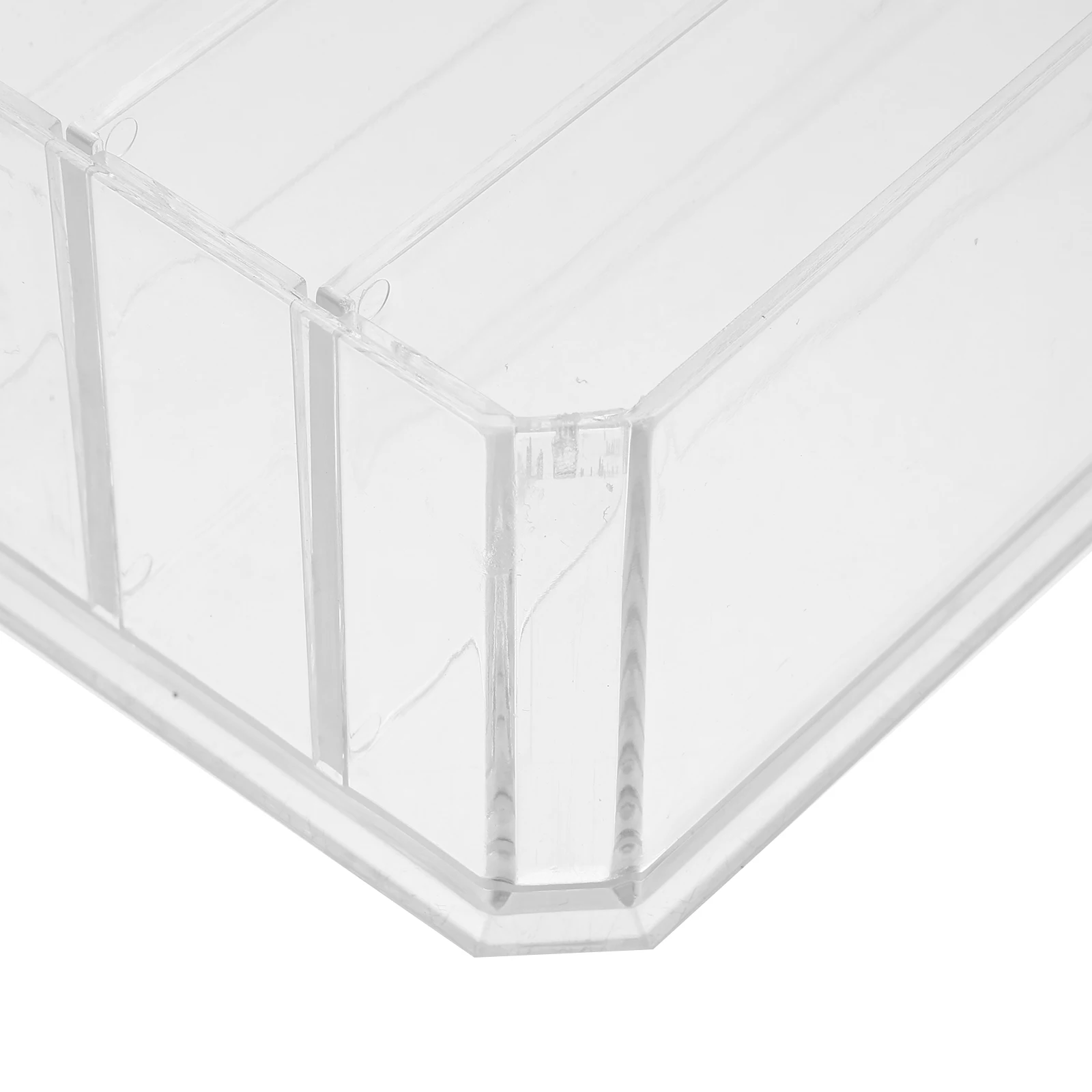 

Clear Eyeshadow Organizer Transparent Storage Box Desktop Holder Divided Compartments Vanity Countertop