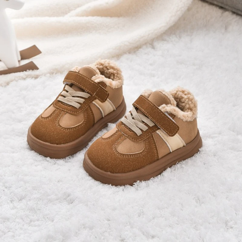 Zapatos De Mujer 2025Autumn New Kids Thick Bottom Ankle Boots Comfort Soft Bottom Boy Snow Boot Retro Versatile Girl Shoes Botas