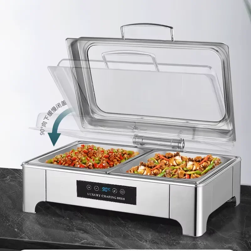 Stainless Steel Electric Chafing Dish Buffet Set Warmer with Lid Catering Party Dinner Hotel Restaurant Food Servers