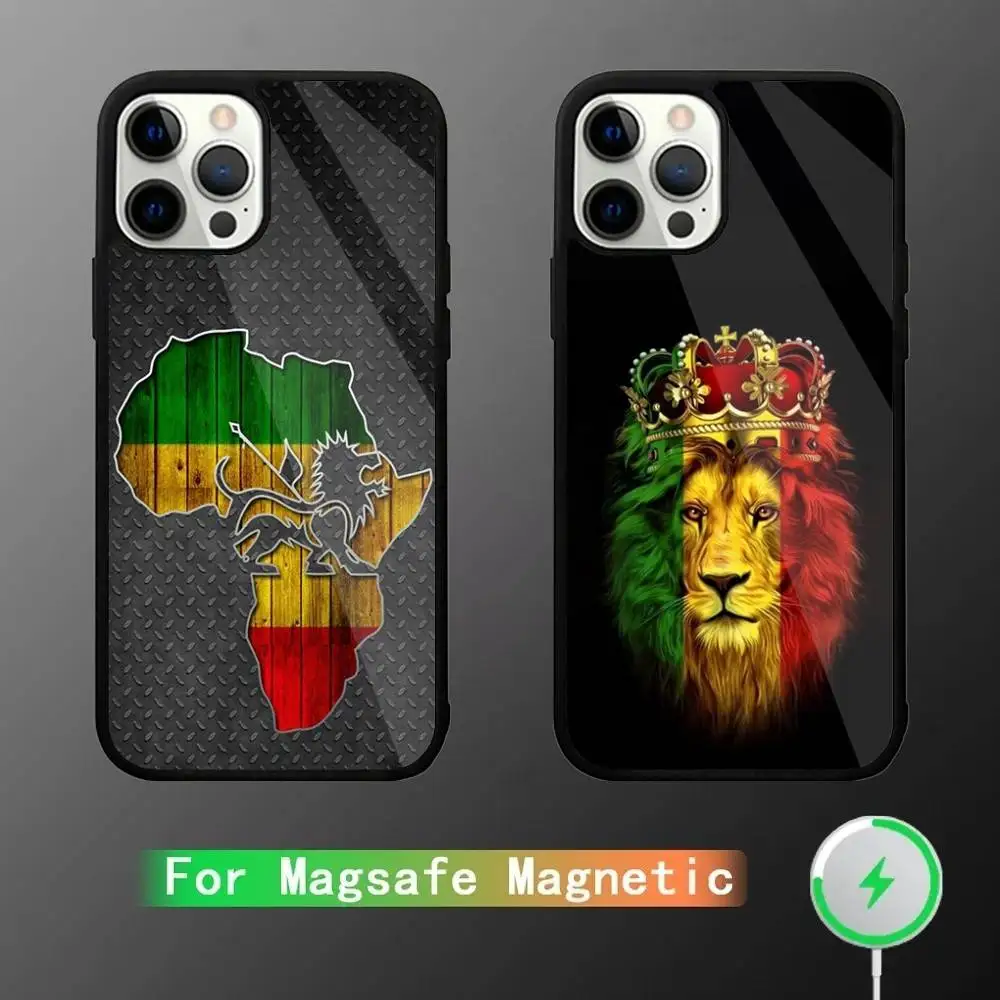

Rastafari Lion Logo Phone Case For iPhone 16,15,14,13,12,11,Pro,Max,Plus,Mini,SE New Magsafe Magnetic Wireless Charging