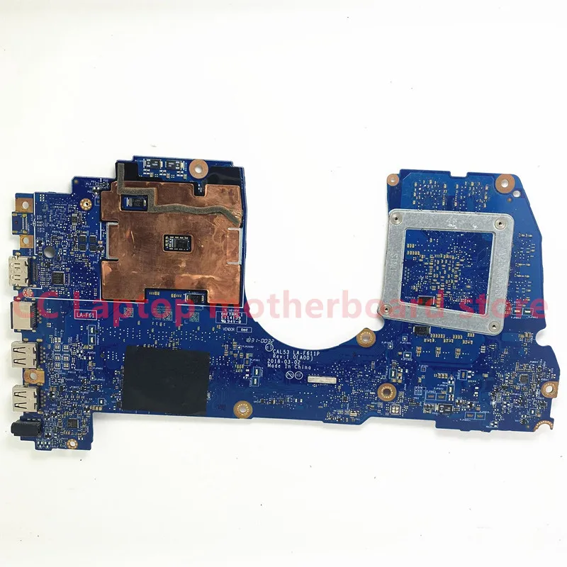 M5H57 0M5H57 CN-0M5H57 Mainboard For Dell 3579 Laptop Motherboard With SR3YY I7-8750H CPU N17P-G1-A1 LA-F611P 100%Full Tested OK