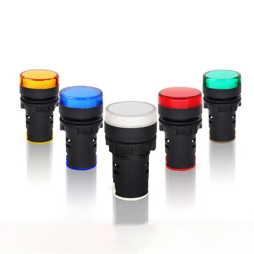 AD16-22 AD16-16 montaje en Panel indicador de potencia LED 12V 24V 110V 220V 380V 22mm lámpara de luz de señal piloto rojo azul blanco verde amarillo