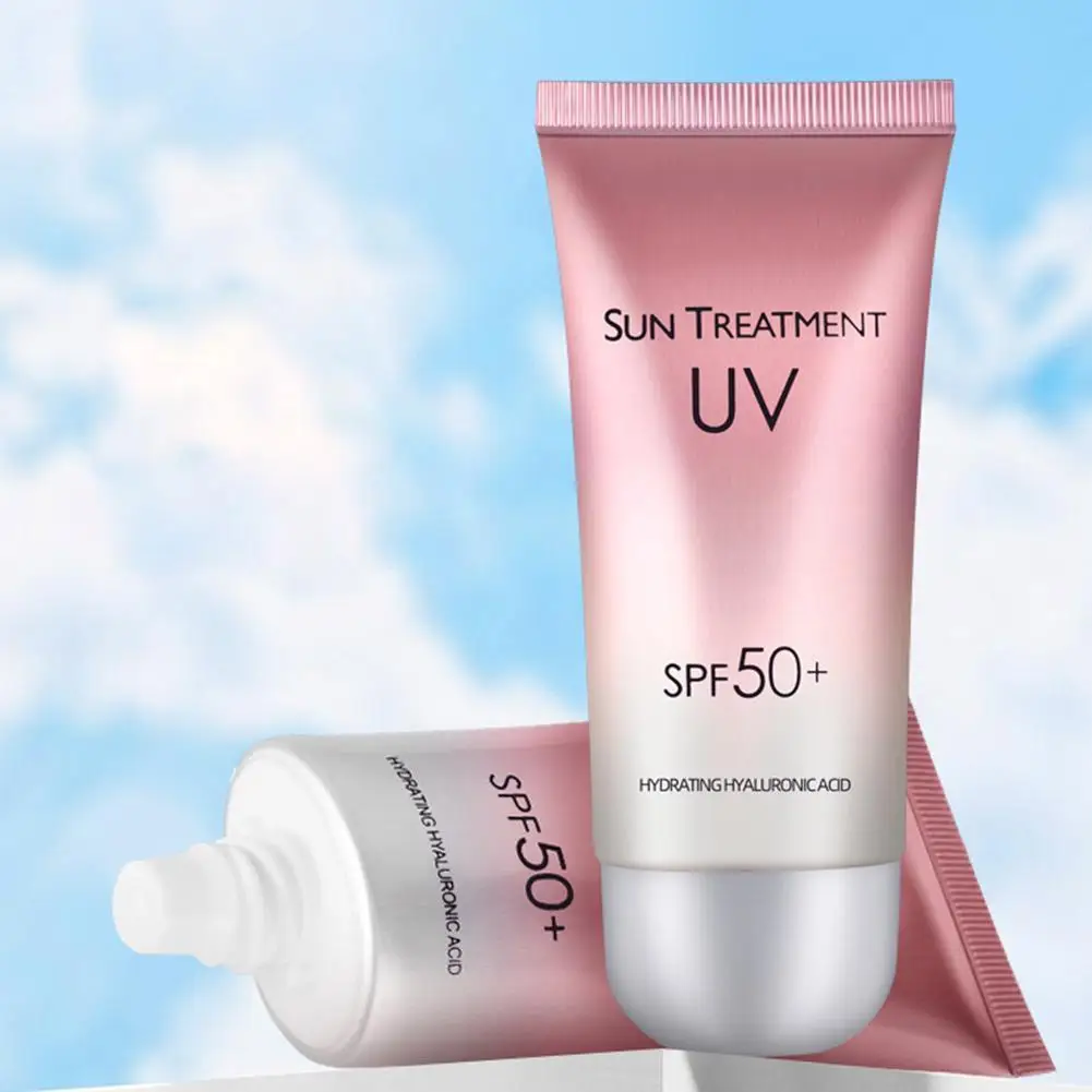 SPF50+ Whitening Sunscreen Waterproof Facial Body Sun Cream Anti Sun Protect Skin Black Double Skin Care 60ml Cream