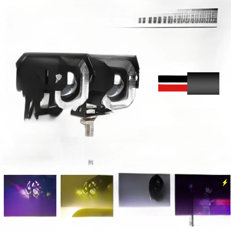2PCS Motorcycle LED Spotlight Headlight Driving Light High/Low Beam neutral