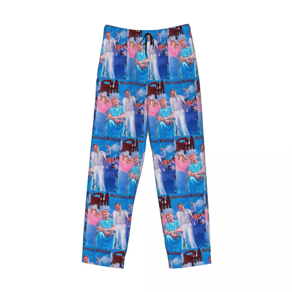 Calças de pijama de cura espiritual D-Deathes masculinas personalizadas estampadas calças de dormir com bolsos