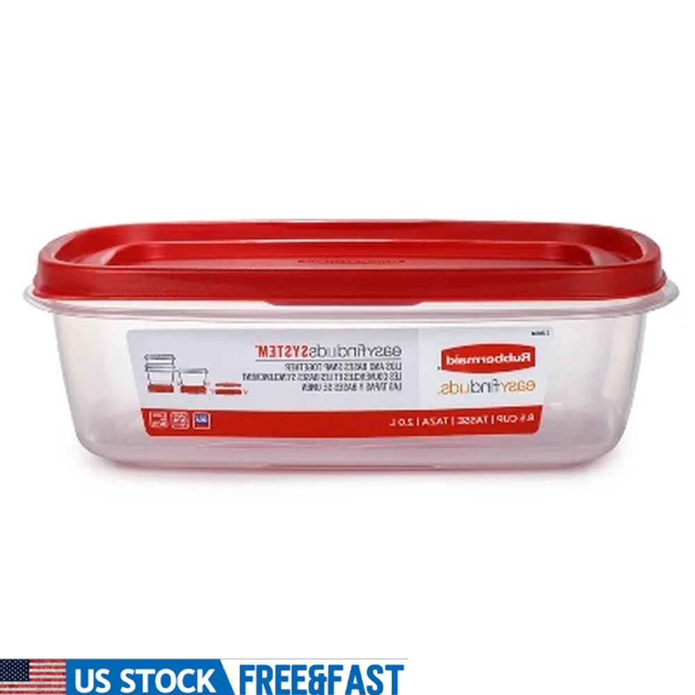 

Stackable Clear Plastic Food Storage Container Microwave Freezer Safe Easy Find Lids Durable 8.5 Cup Ideal Leftovers and Crafts